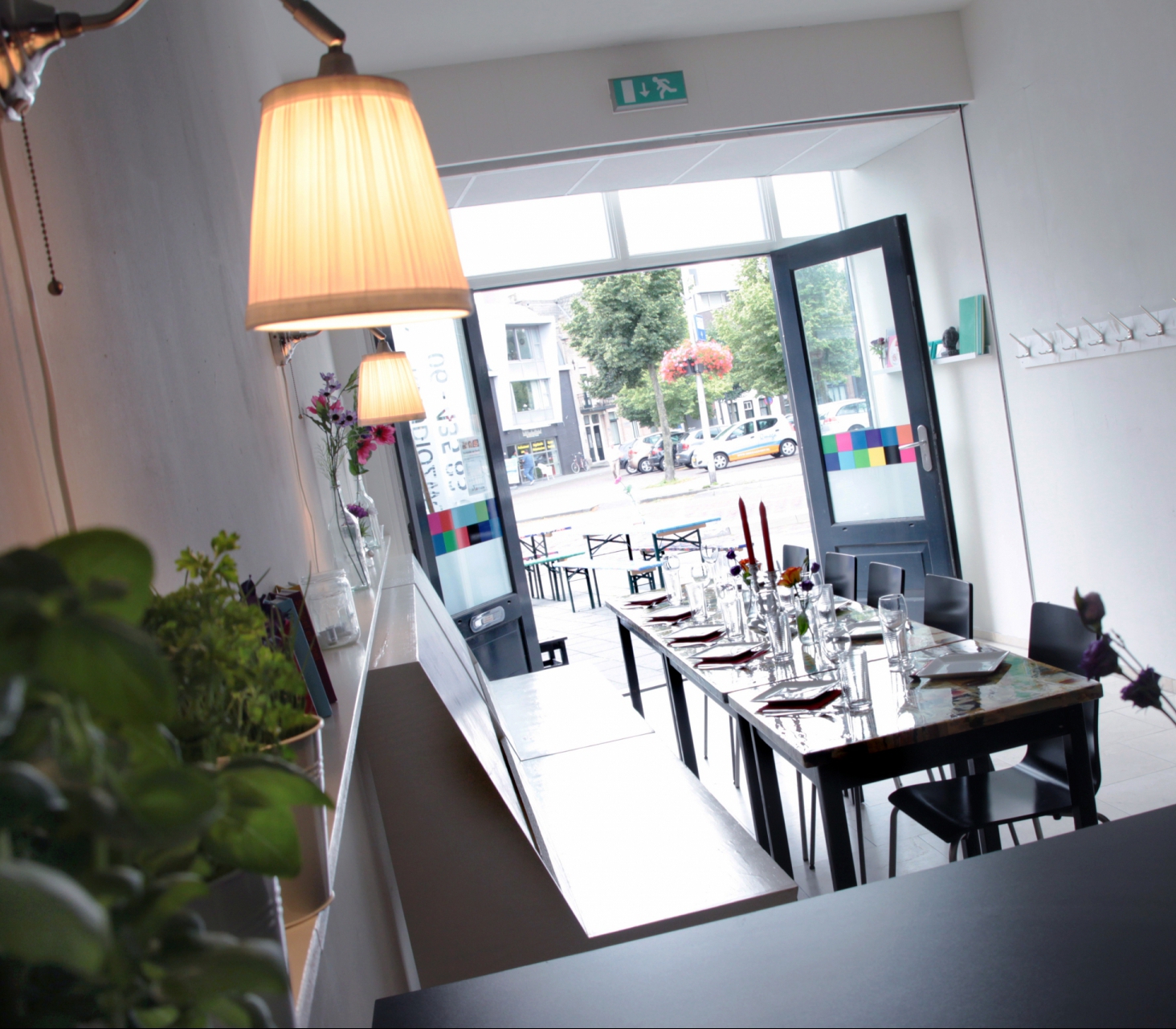 Tafel gedekt in de Kookstudio van Zwolle Tafel gedekt in de Kookstudio van Zwolle